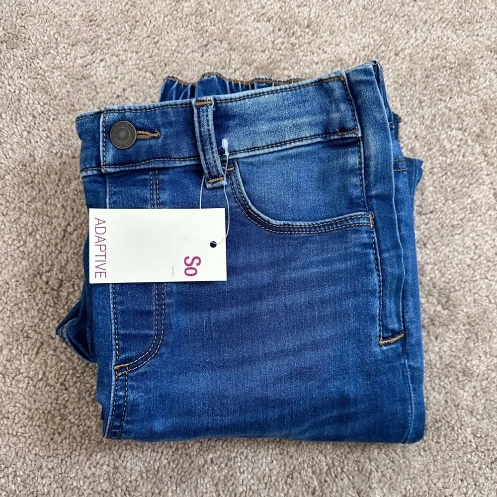SO|| girls highrise zip hem denim jeans size  12
